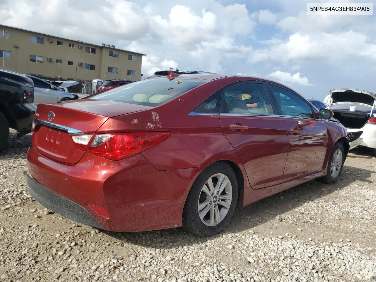 2014 Hyundai Sonata Gls VIN: 5NPEB4AC3EH834905 Lot: 69426444