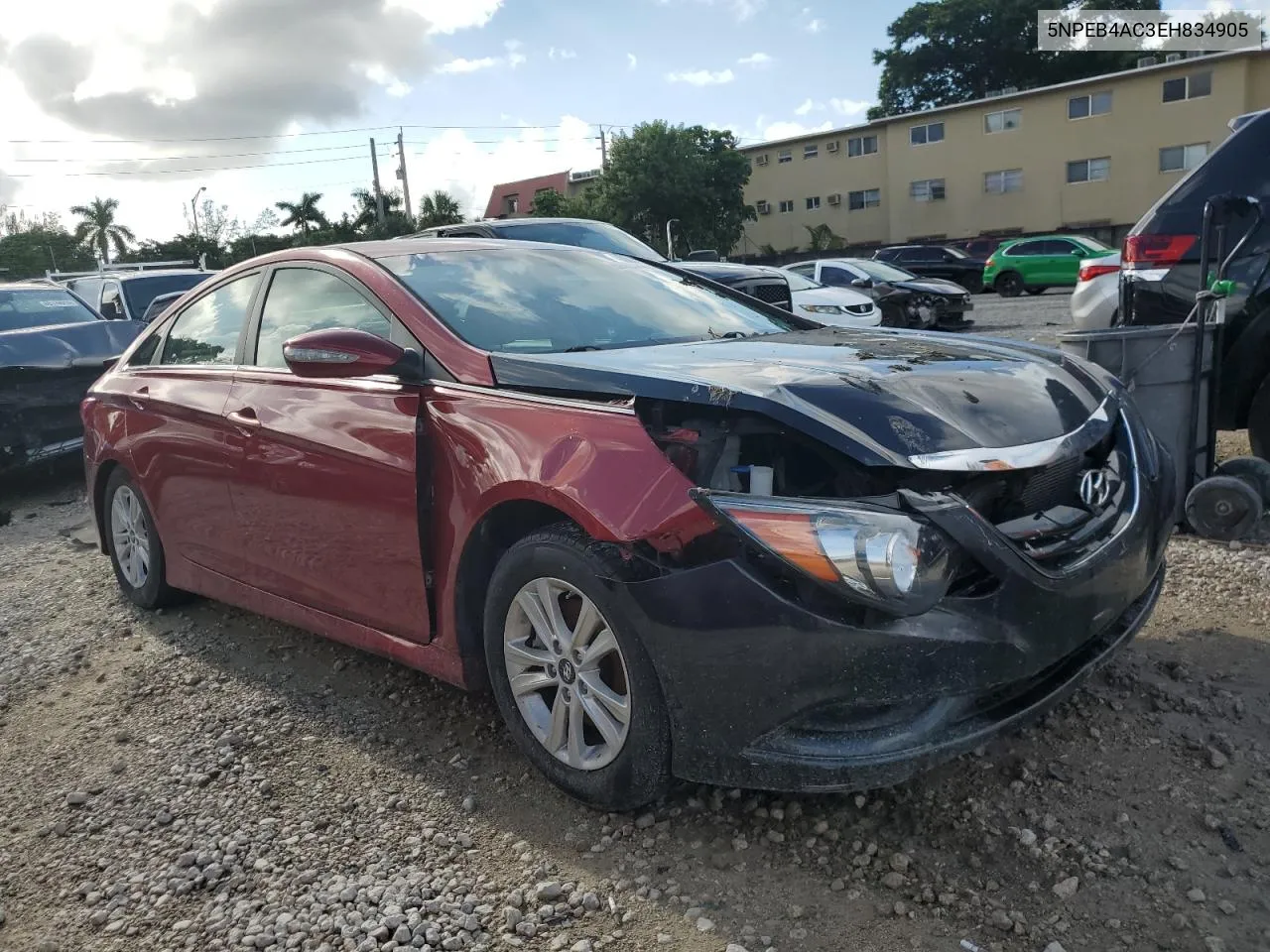 2014 Hyundai Sonata Gls VIN: 5NPEB4AC3EH834905 Lot: 69426444