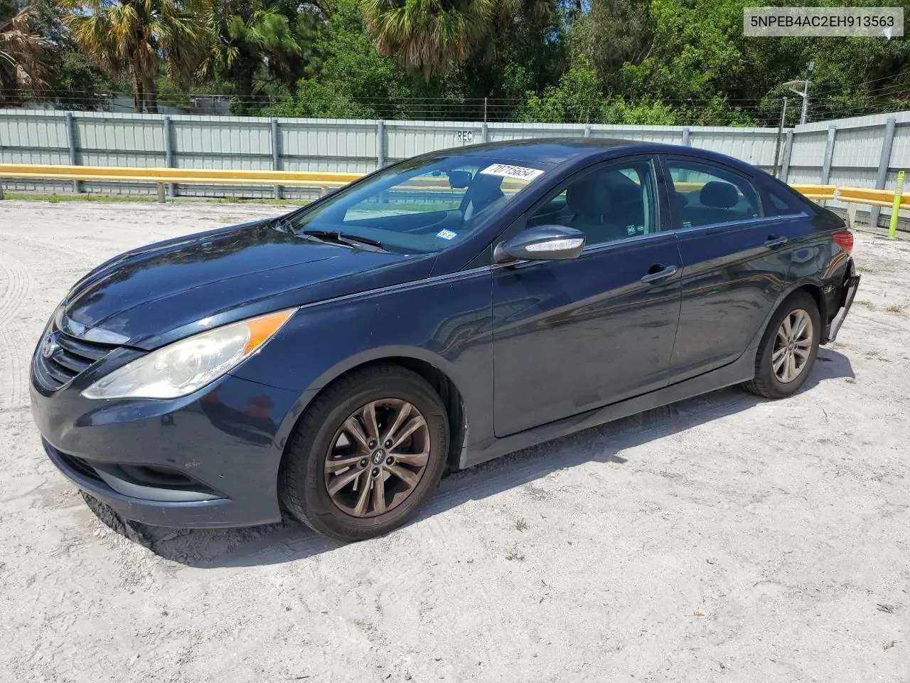 2014 Hyundai Sonata Gls VIN: 5NPEB4AC2EH913563 Lot: 70715654