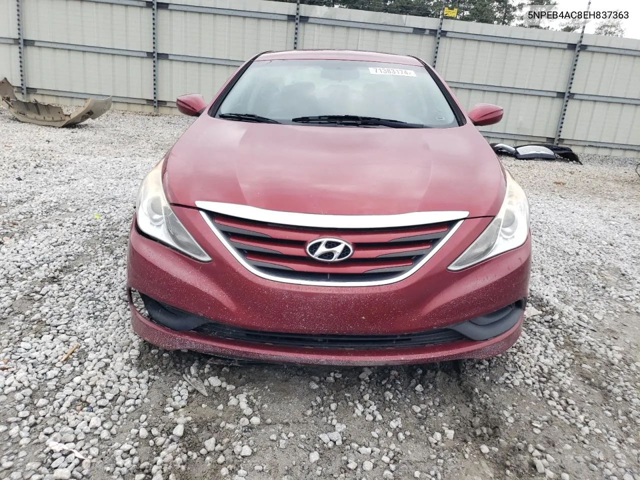 2014 Hyundai Sonata Gls VIN: 5NPEB4AC8EH837363 Lot: 71383174