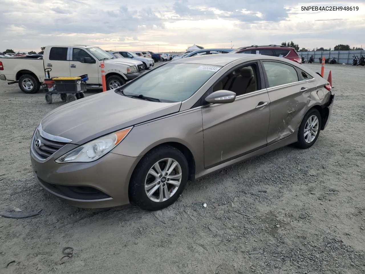 2014 Hyundai Sonata Gls VIN: 5NPEB4AC2EH948619 Lot: 71853434