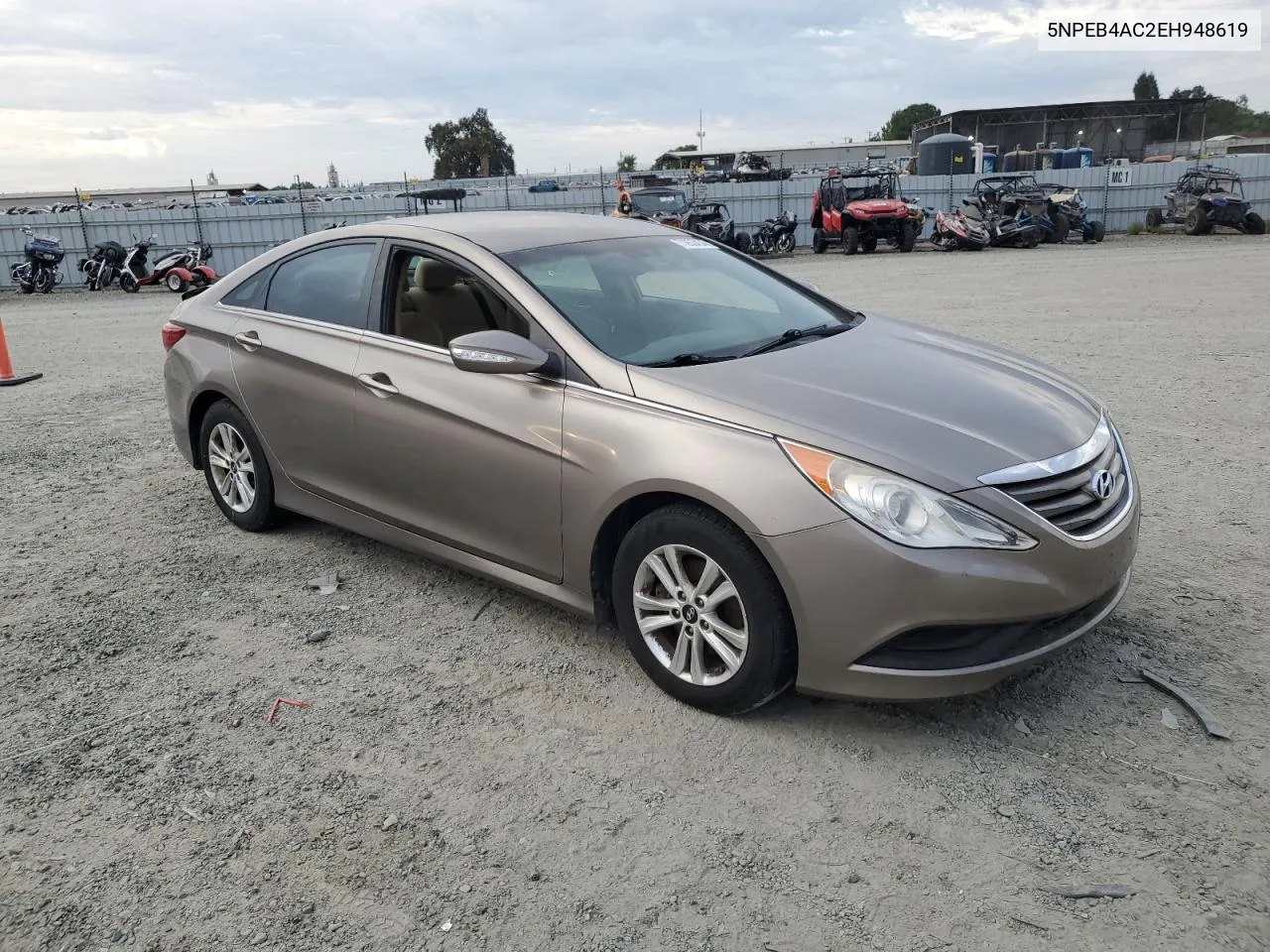 2014 Hyundai Sonata Gls VIN: 5NPEB4AC2EH948619 Lot: 71853434