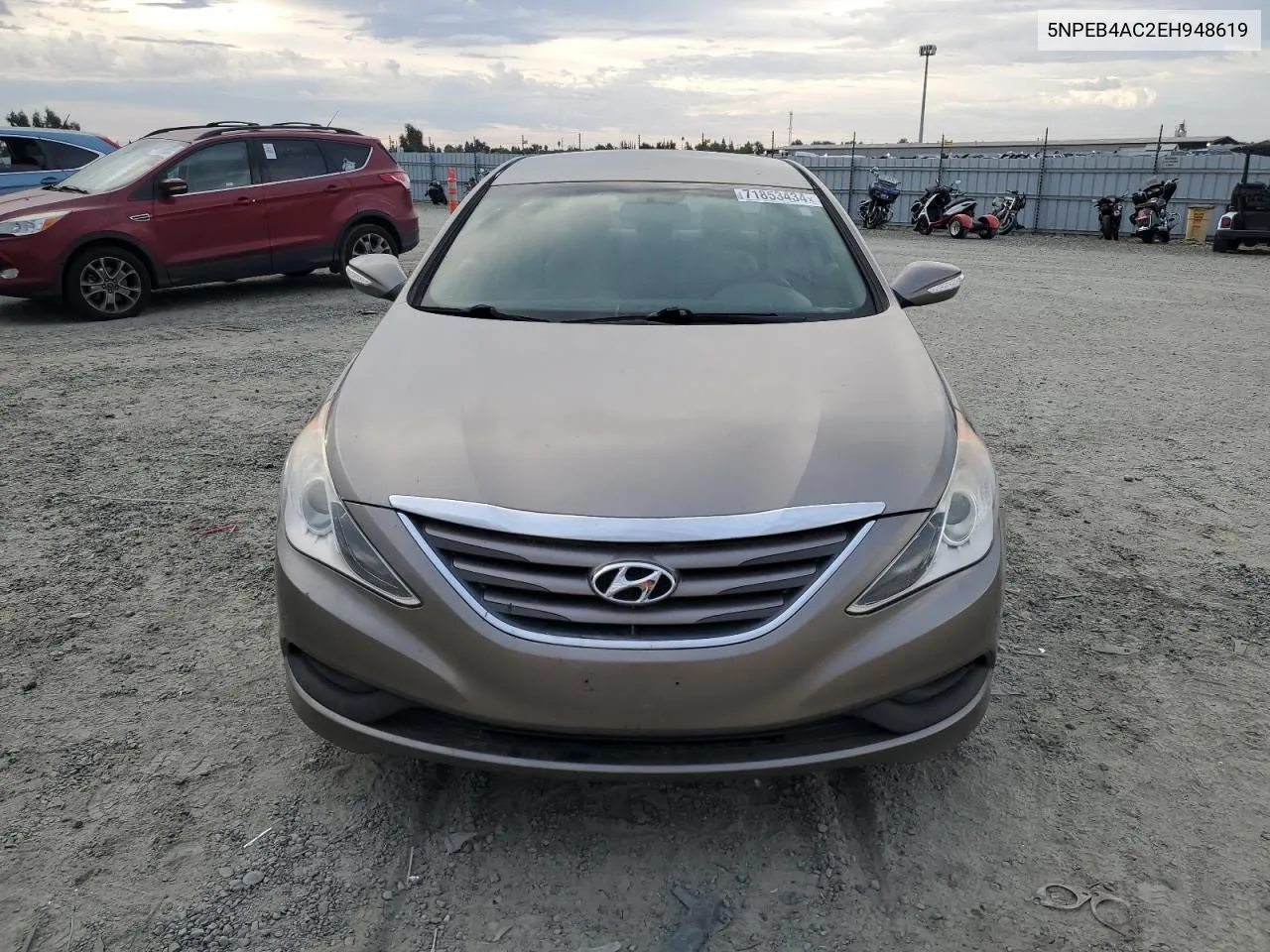 2014 Hyundai Sonata Gls VIN: 5NPEB4AC2EH948619 Lot: 71853434