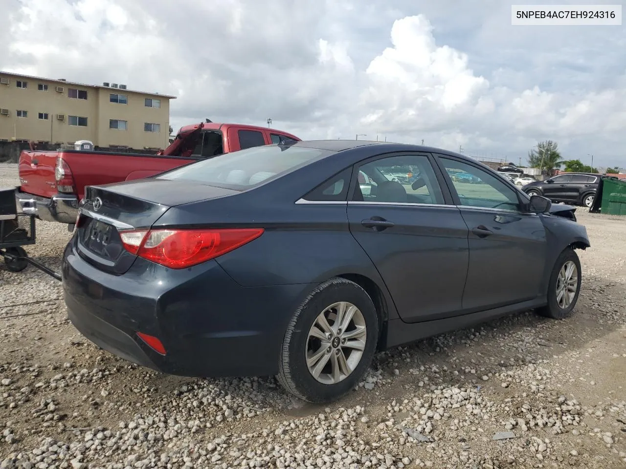 2014 Hyundai Sonata Gls VIN: 5NPEB4AC7EH924316 Lot: 72138914