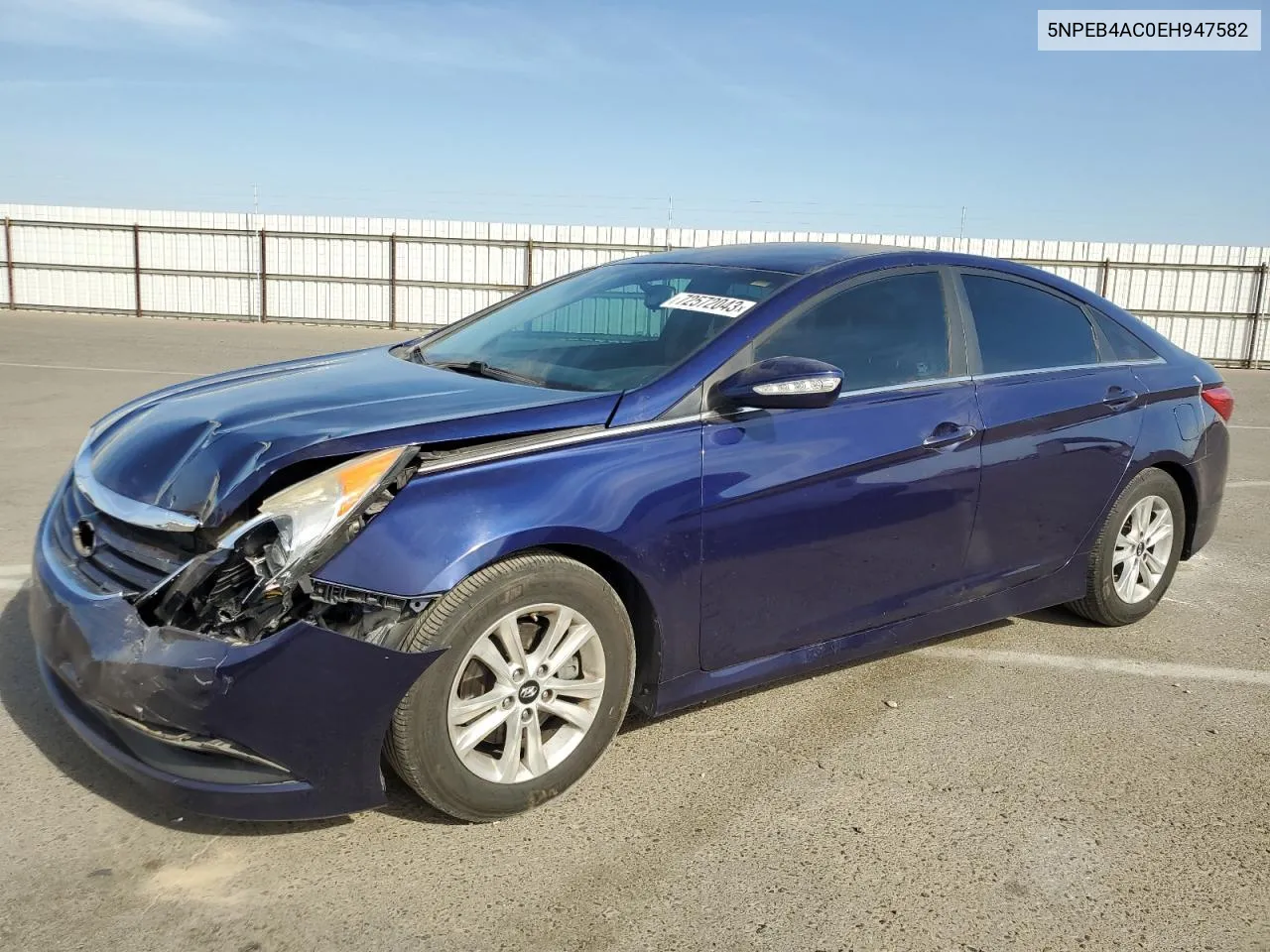 2014 Hyundai Sonata Gls VIN: 5NPEB4AC0EH947582 Lot: 72572043