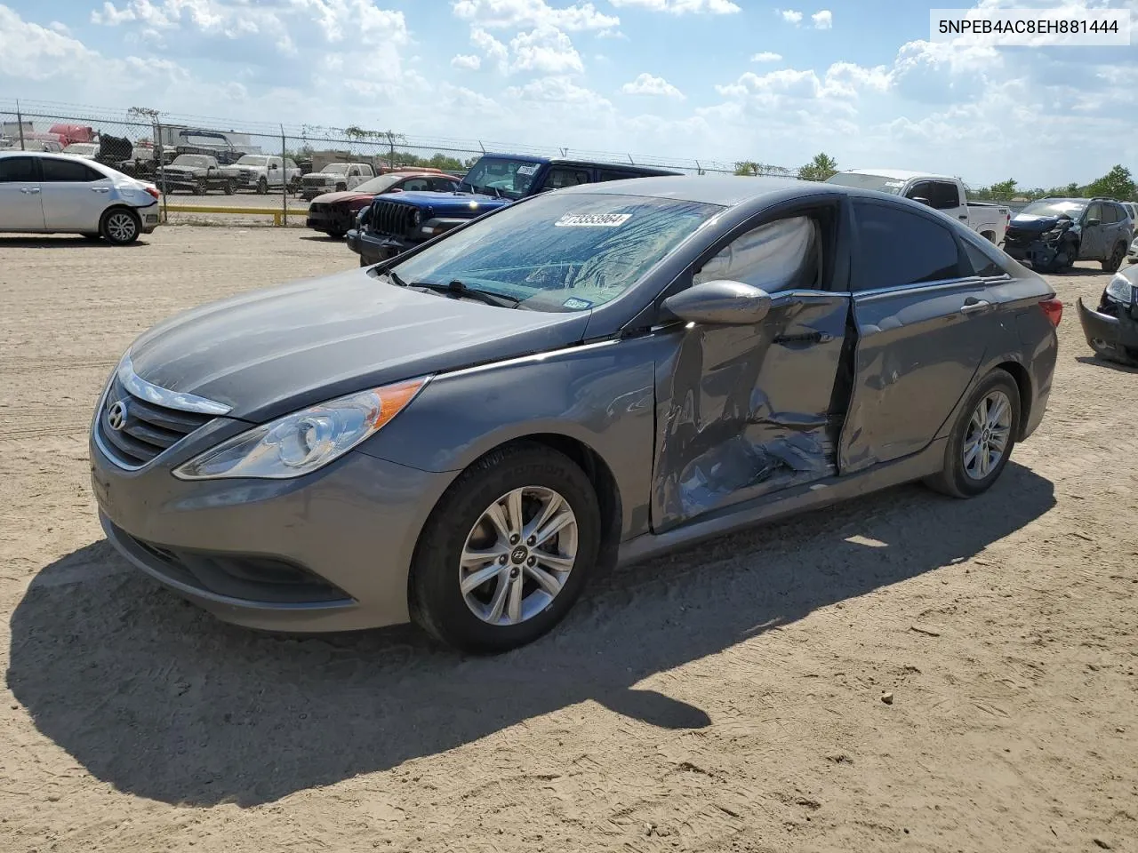 2014 Hyundai Sonata Gls VIN: 5NPEB4AC8EH881444 Lot: 73353964