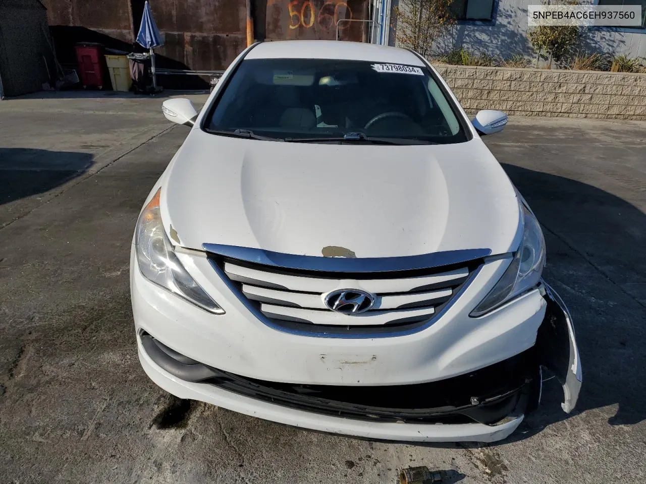 2014 Hyundai Sonata Gls VIN: 5NPEB4AC6EH937560 Lot: 73798034