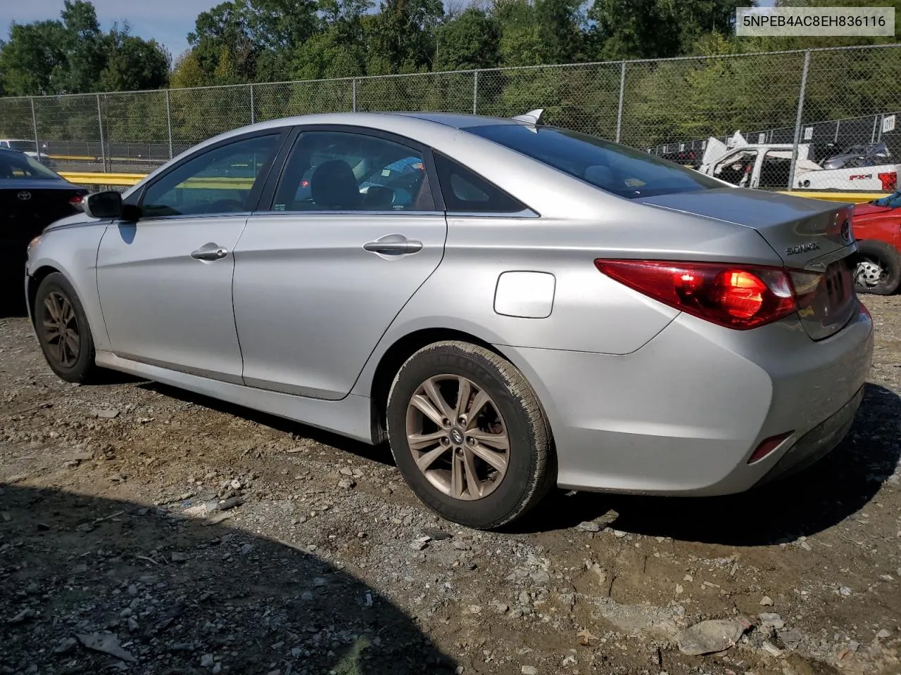 2014 Hyundai Sonata Gls VIN: 5NPEB4AC8EH836116 Lot: 74568084