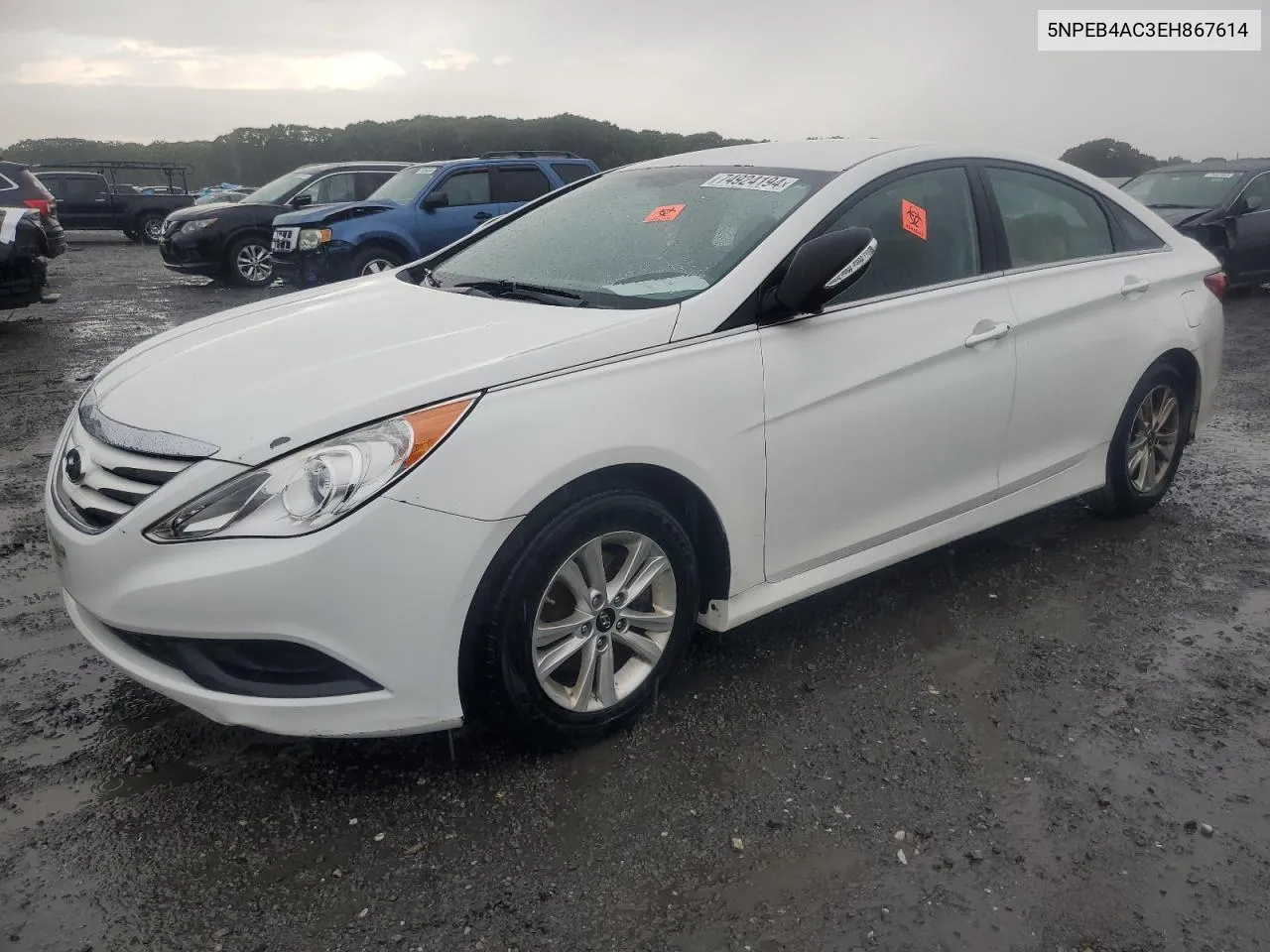 2014 Hyundai Sonata Gls VIN: 5NPEB4AC3EH867614 Lot: 74924194