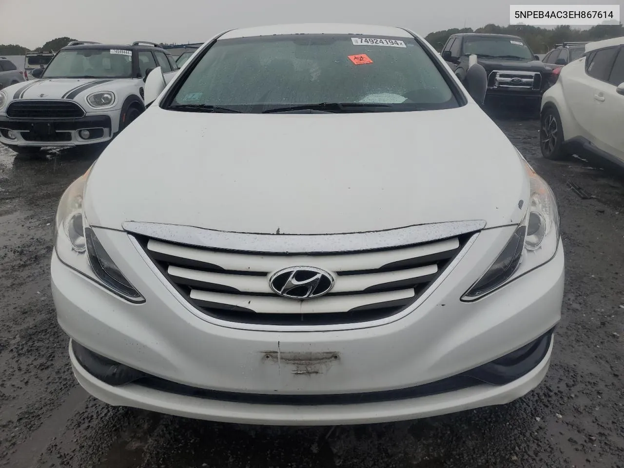 2014 Hyundai Sonata Gls VIN: 5NPEB4AC3EH867614 Lot: 74924194