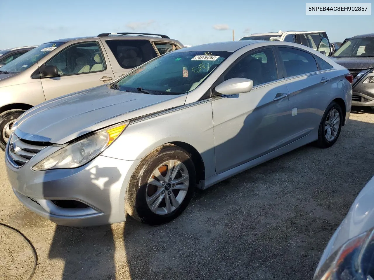 2014 Hyundai Sonata Gls VIN: 5NPEB4AC8EH902857 Lot: 74979454