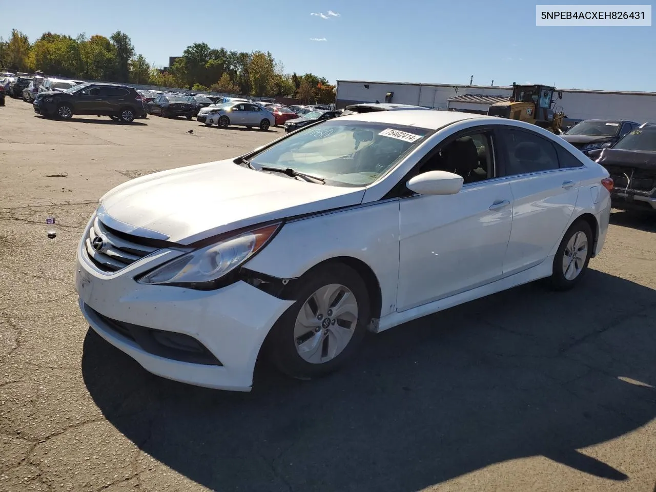 2014 Hyundai Sonata Gls VIN: 5NPEB4ACXEH826431 Lot: 75402414