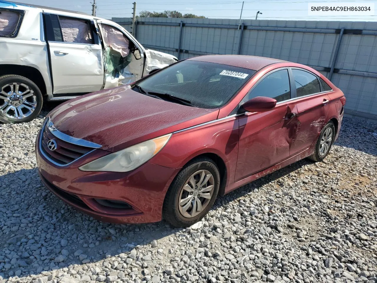 2014 Hyundai Sonata Gls VIN: 5NPEB4AC9EH863034 Lot: 76097044