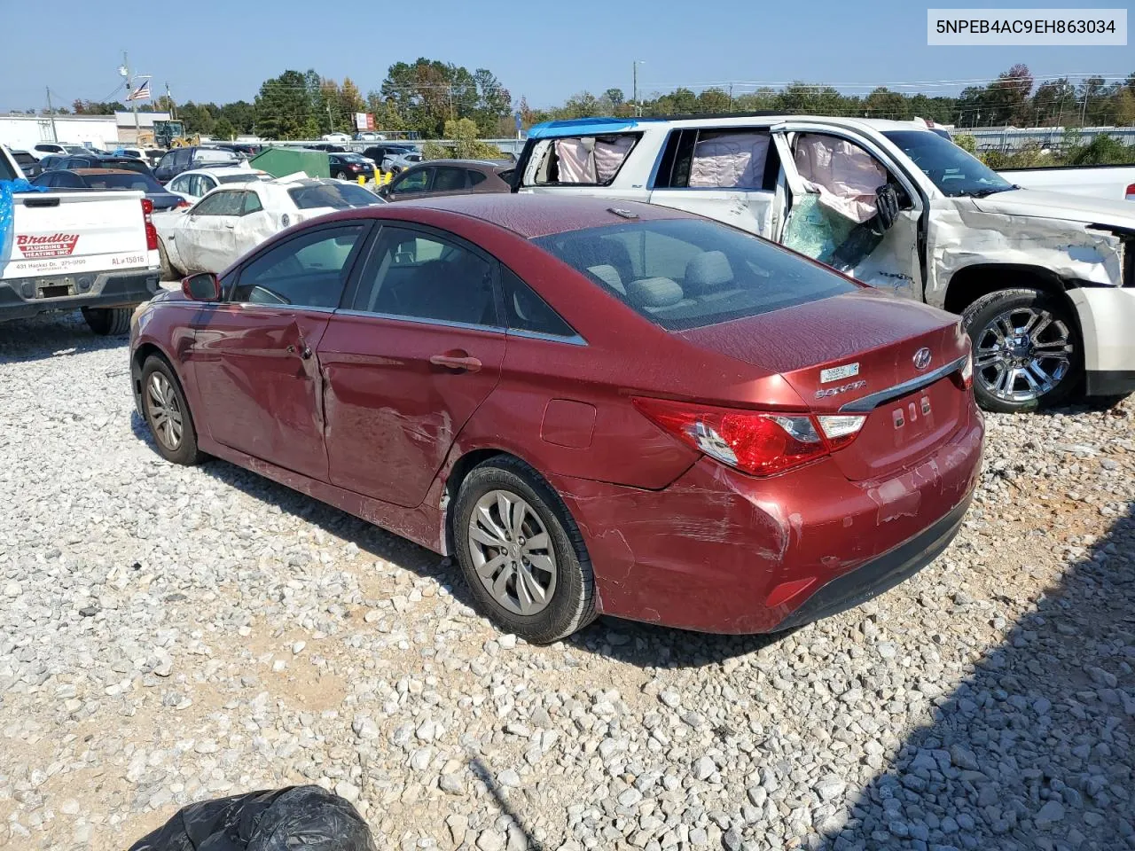 2014 Hyundai Sonata Gls VIN: 5NPEB4AC9EH863034 Lot: 76097044