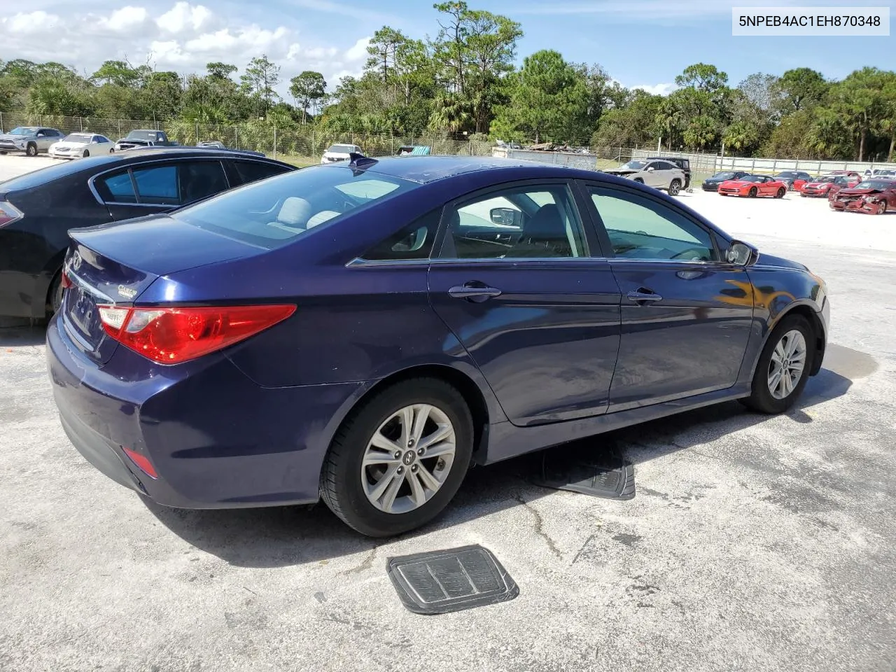 2014 Hyundai Sonata Gls VIN: 5NPEB4AC1EH870348 Lot: 76163074