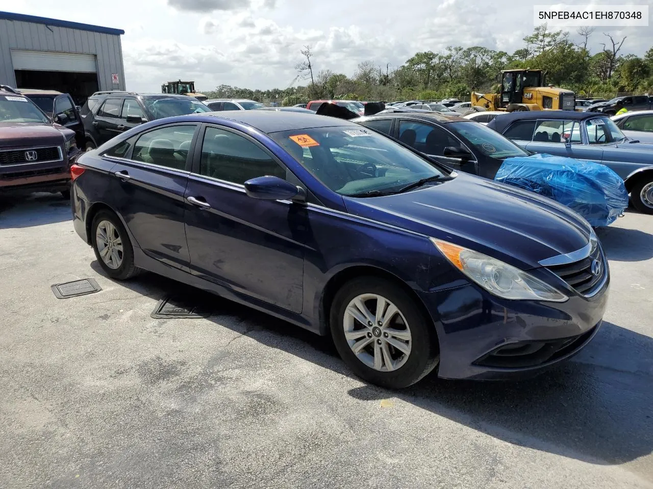 2014 Hyundai Sonata Gls VIN: 5NPEB4AC1EH870348 Lot: 76163074