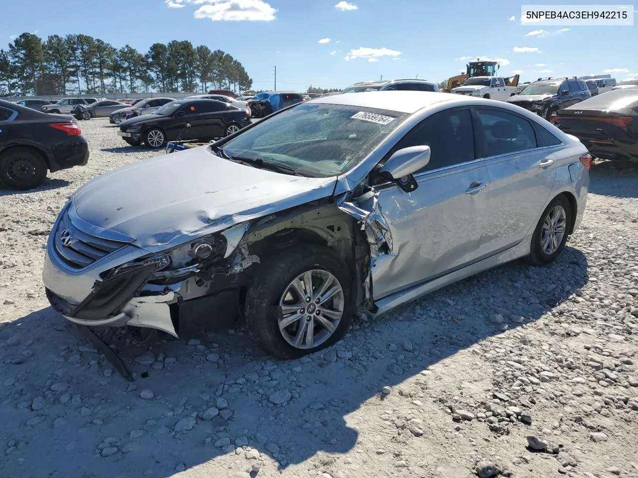 2014 Hyundai Sonata Gls VIN: 5NPEB4AC3EH942215 Lot: 76559764