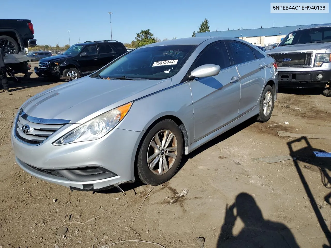 2014 Hyundai Sonata Gls VIN: 5NPEB4AC1EH940138 Lot: 76615444