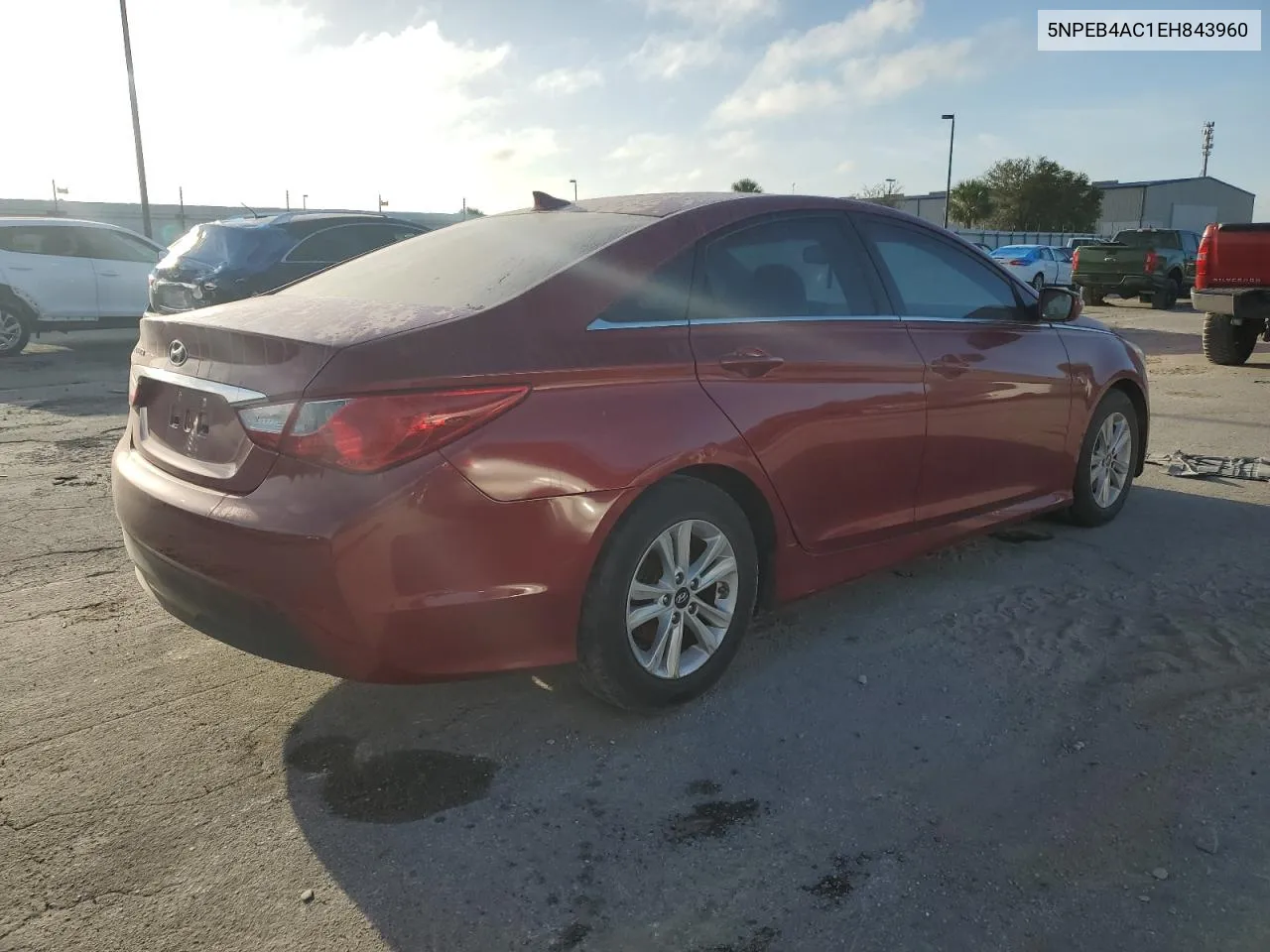 2014 Hyundai Sonata Gls VIN: 5NPEB4AC1EH843960 Lot: 76695814