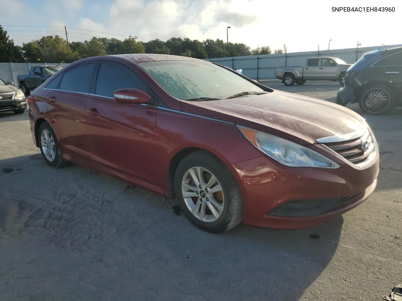 2014 Hyundai Sonata Gls VIN: 5NPEB4AC1EH843960 Lot: 76695814