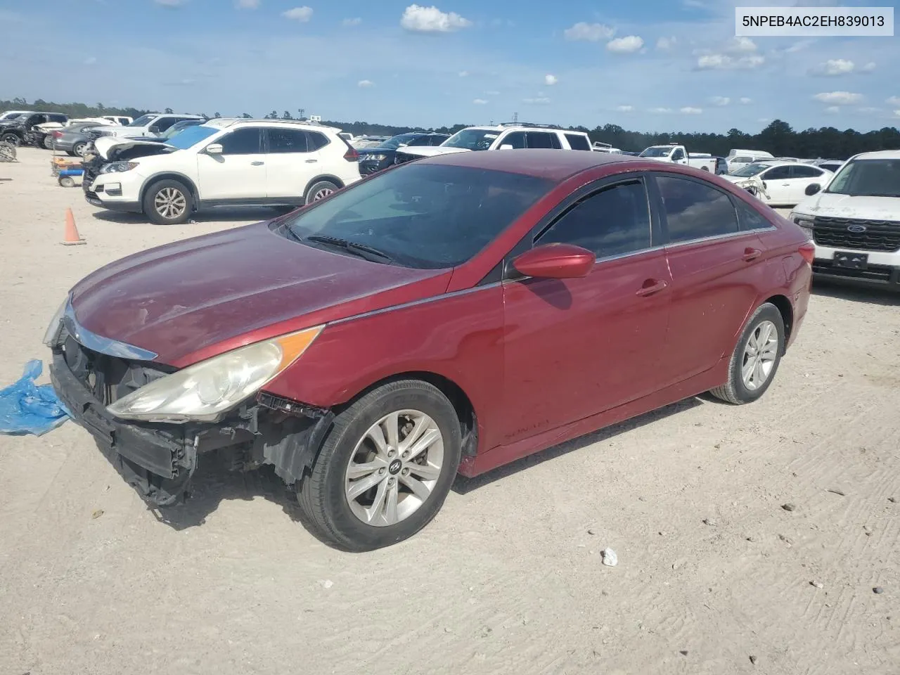 2014 Hyundai Sonata Gls VIN: 5NPEB4AC2EH839013 Lot: 77154254