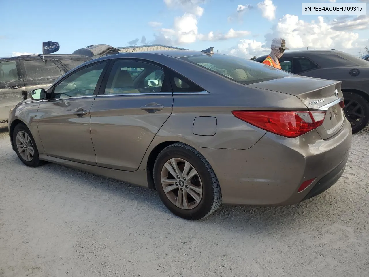 2014 Hyundai Sonata Gls VIN: 5NPEB4AC0EH909317 Lot: 77328474