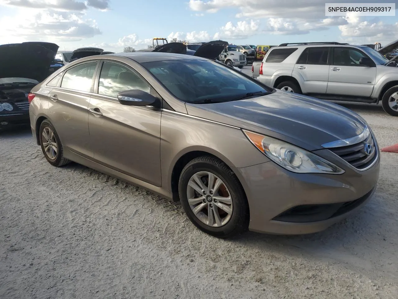 2014 Hyundai Sonata Gls VIN: 5NPEB4AC0EH909317 Lot: 77328474