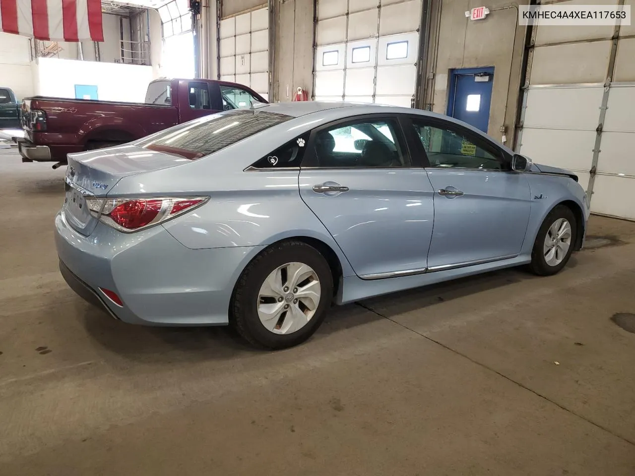 2014 Hyundai Sonata Hybrid VIN: KMHEC4A4XEA117653 Lot: 77566064