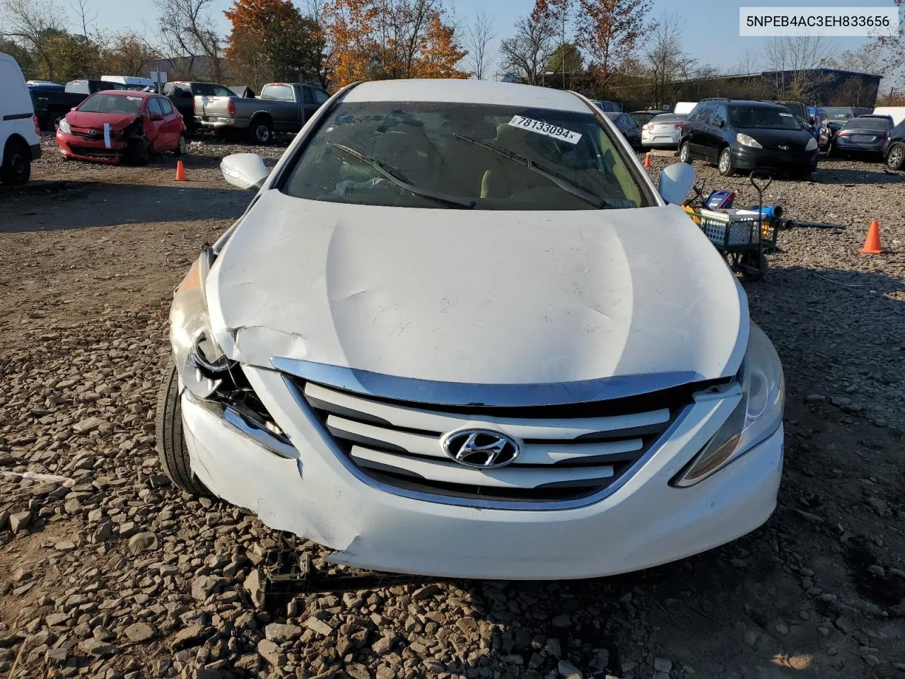 2014 Hyundai Sonata Gls VIN: 5NPEB4AC3EH833656 Lot: 78133094