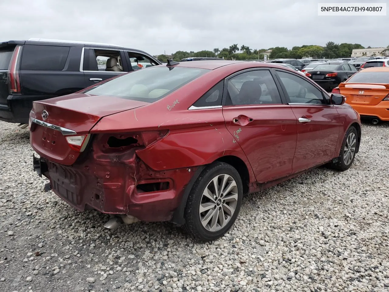 2014 Hyundai Sonata Gls VIN: 5NPEB4AC7EH940807 Lot: 78536614