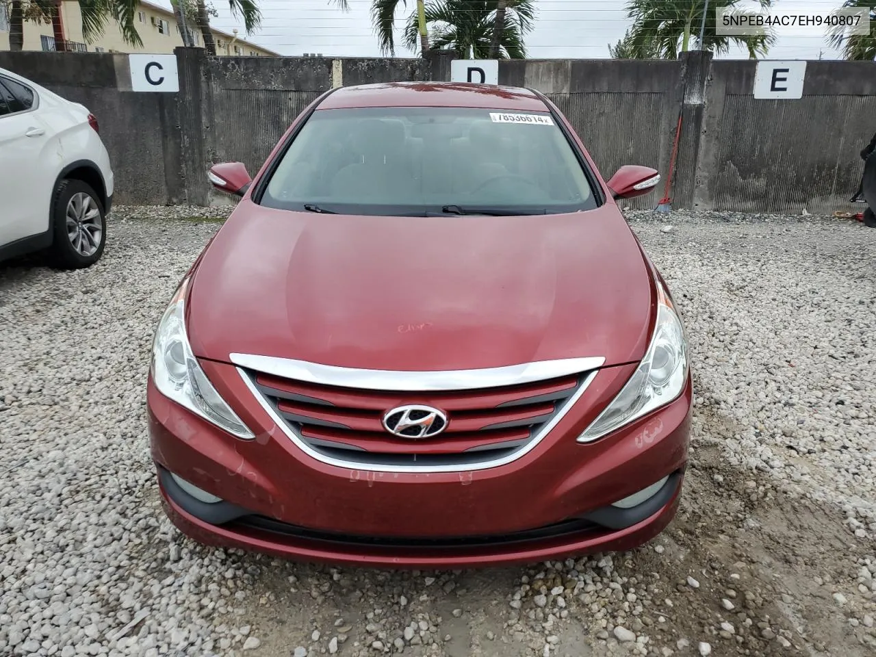 2014 Hyundai Sonata Gls VIN: 5NPEB4AC7EH940807 Lot: 78536614