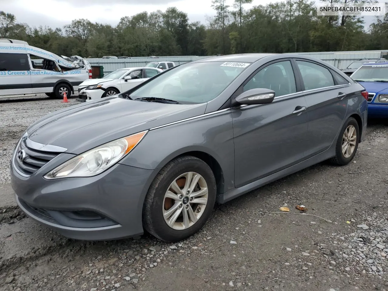 2014 Hyundai Sonata Gls VIN: 5NPEB4AC8EH852431 Lot: 80110664