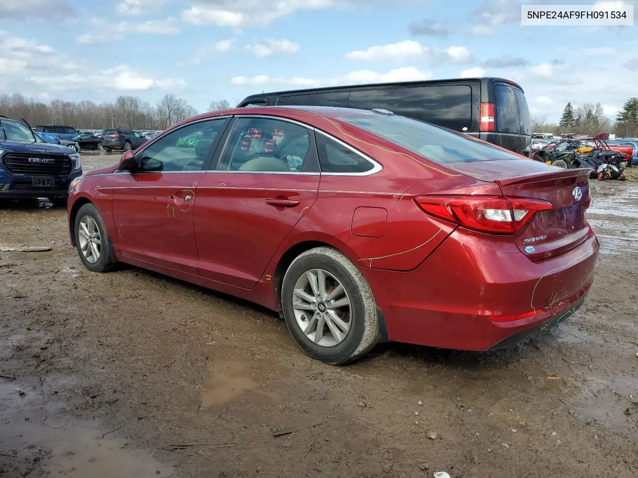 2015 Hyundai Sonata Se VIN: 5NPE24AF9FH091534 Lot: 50049874