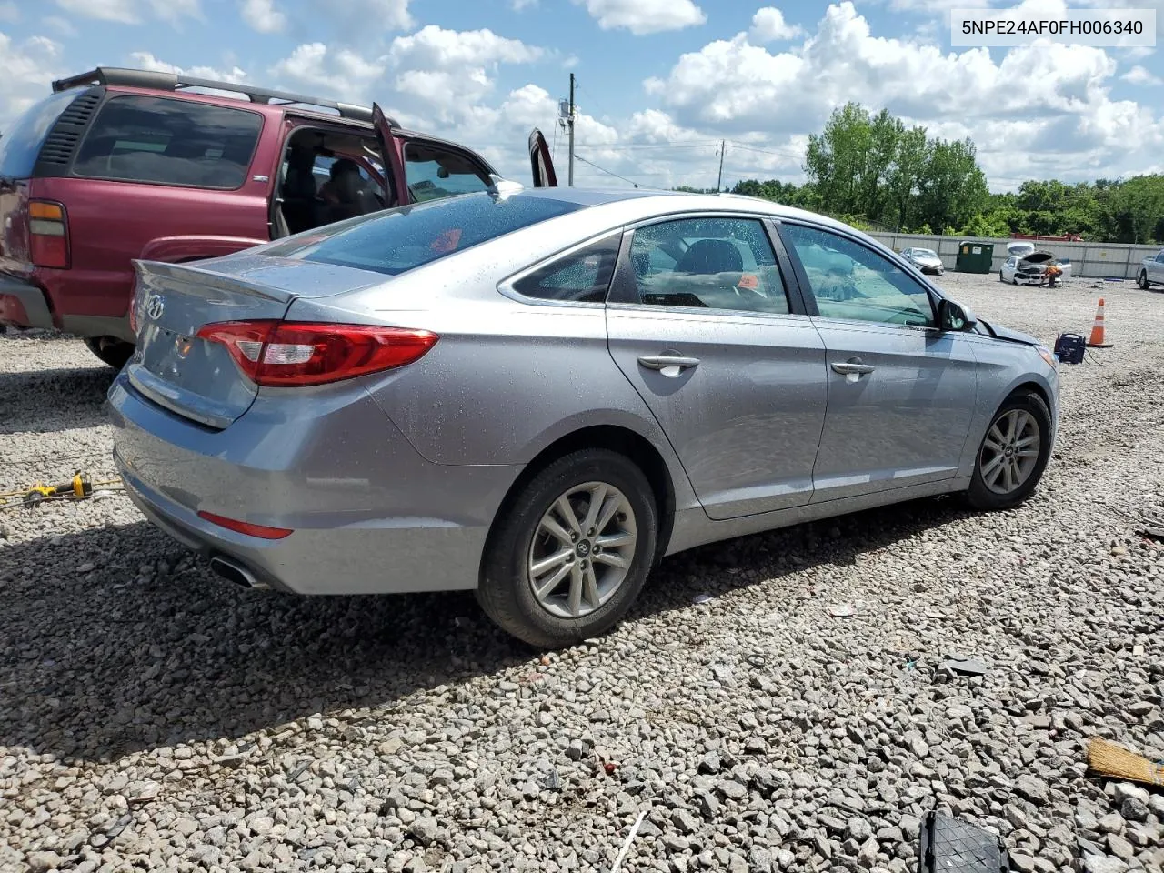 2015 Hyundai Sonata Se VIN: 5NPE24AF0FH006340 Lot: 58126874