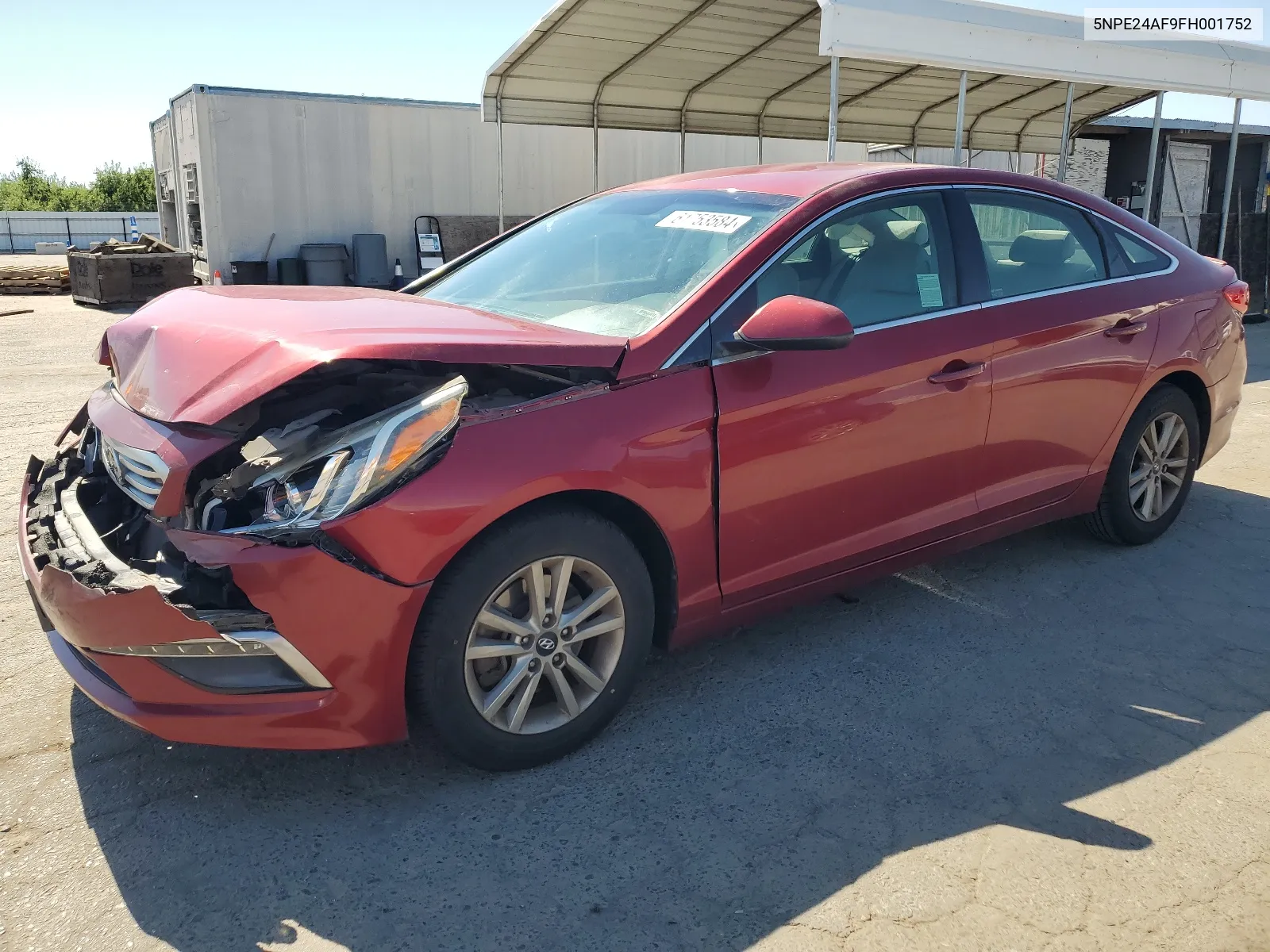 5NPE24AF9FH001752 2015 Hyundai Sonata Se