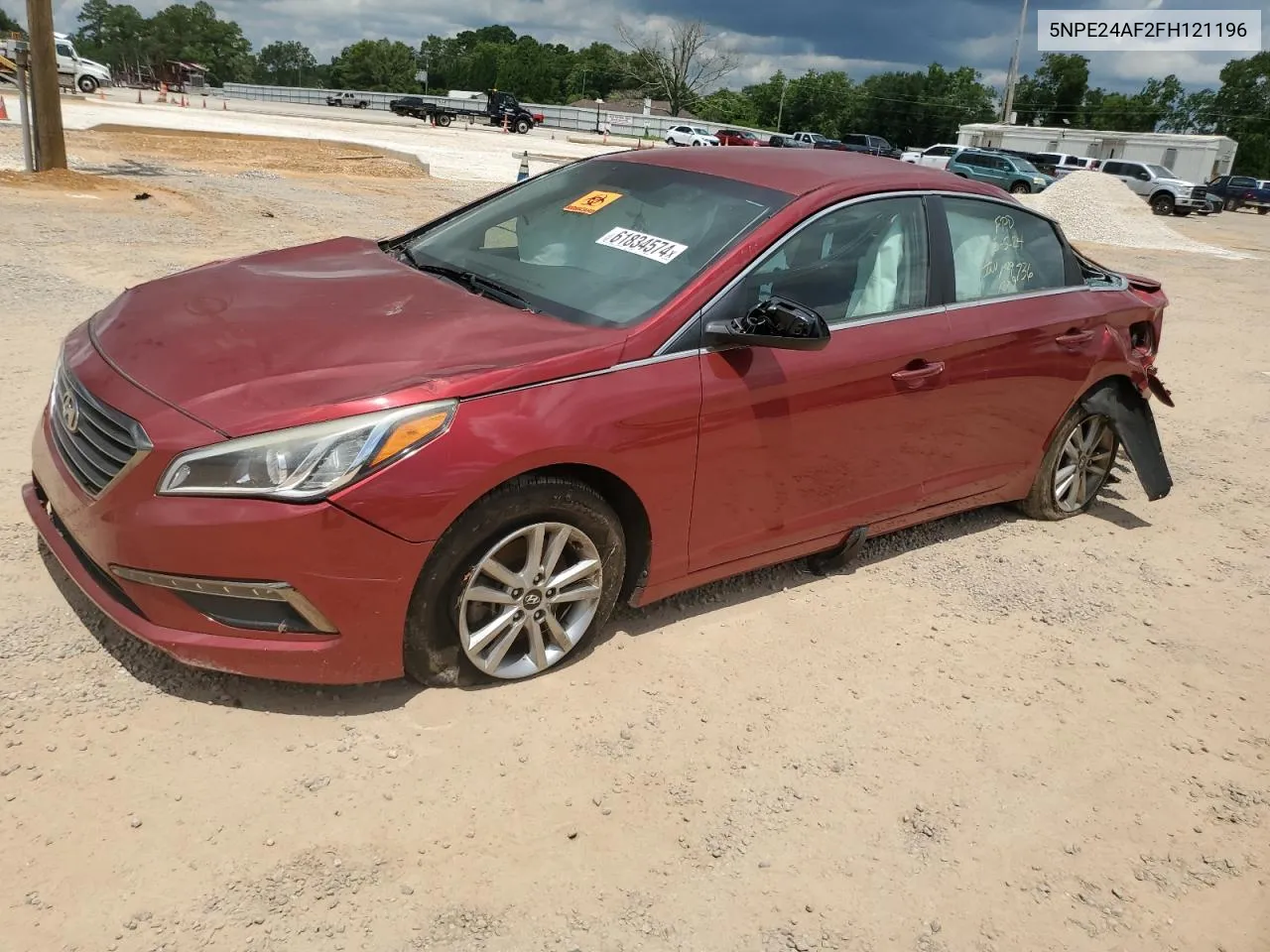 2015 Hyundai Sonata Se VIN: 5NPE24AF2FH121196 Lot: 61834574