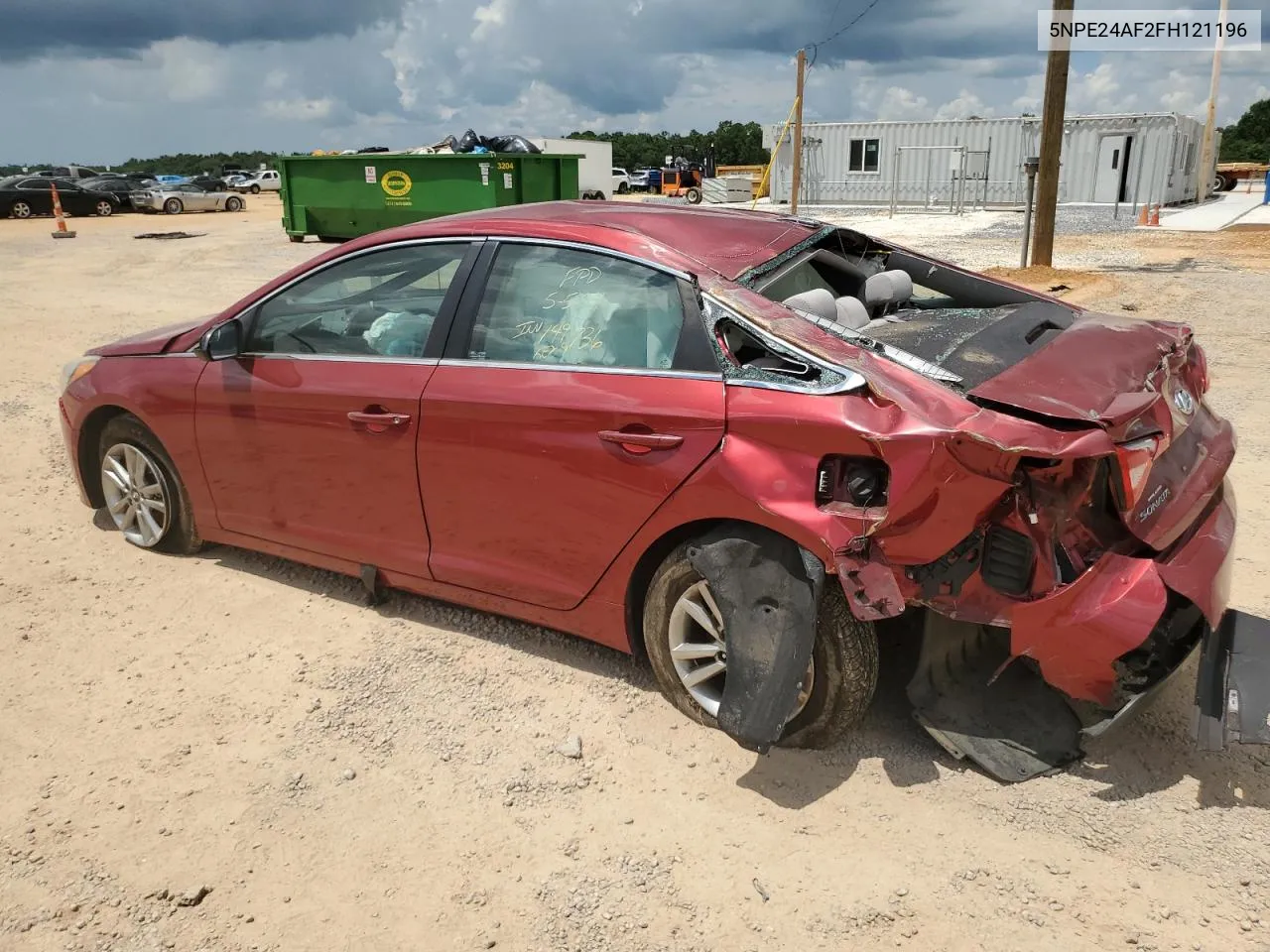 2015 Hyundai Sonata Se VIN: 5NPE24AF2FH121196 Lot: 61834574