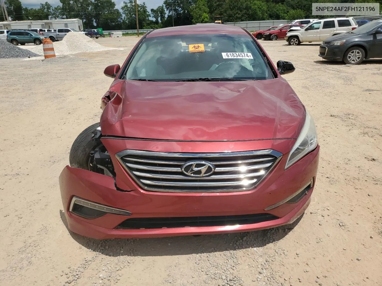 2015 Hyundai Sonata Se VIN: 5NPE24AF2FH121196 Lot: 61834574