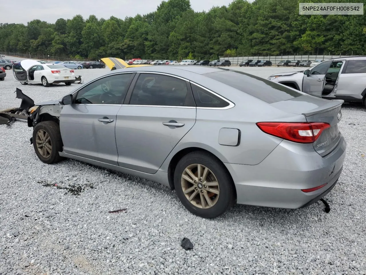 5NPE24AF0FH008542 2015 Hyundai Sonata Se