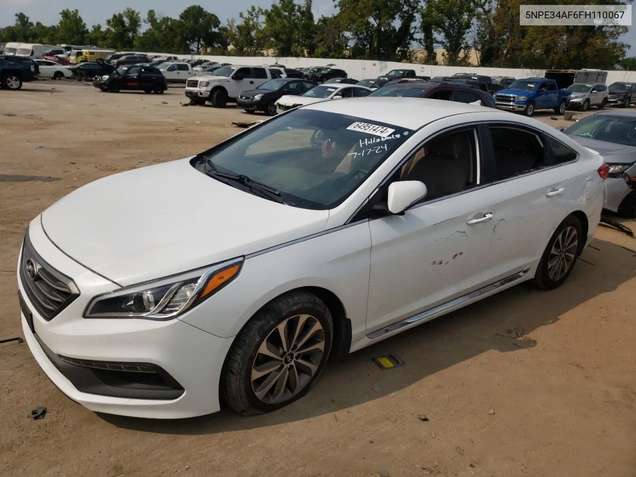 2015 Hyundai Sonata Sport VIN: 5NPE34AF6FH110067 Lot: 64951474