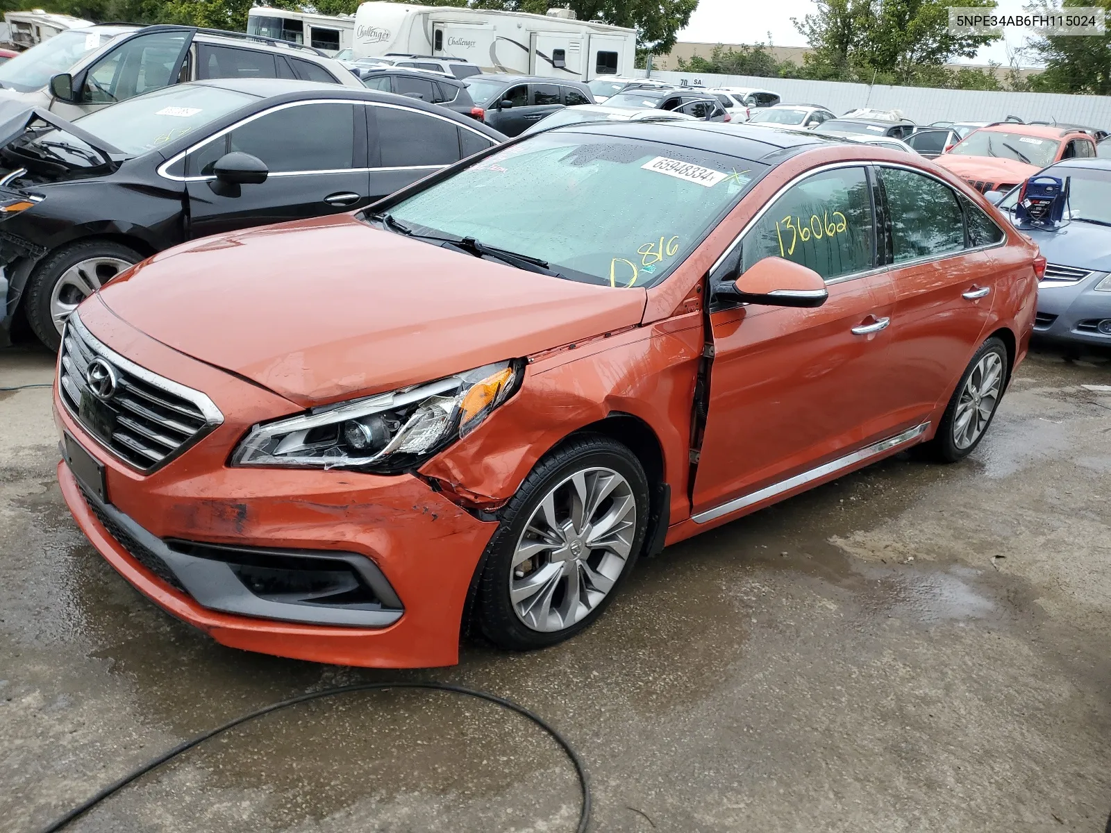 2015 Hyundai Sonata Sport VIN: 5NPE34AB6FH115024 Lot: 65948334