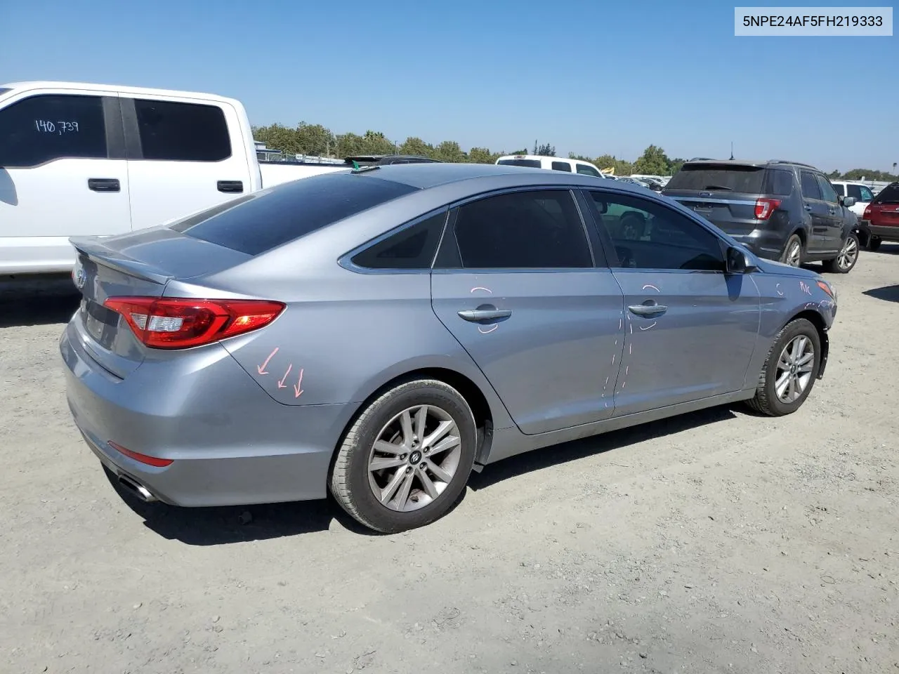 2015 Hyundai Sonata Se VIN: 5NPE24AF5FH219333 Lot: 66583014