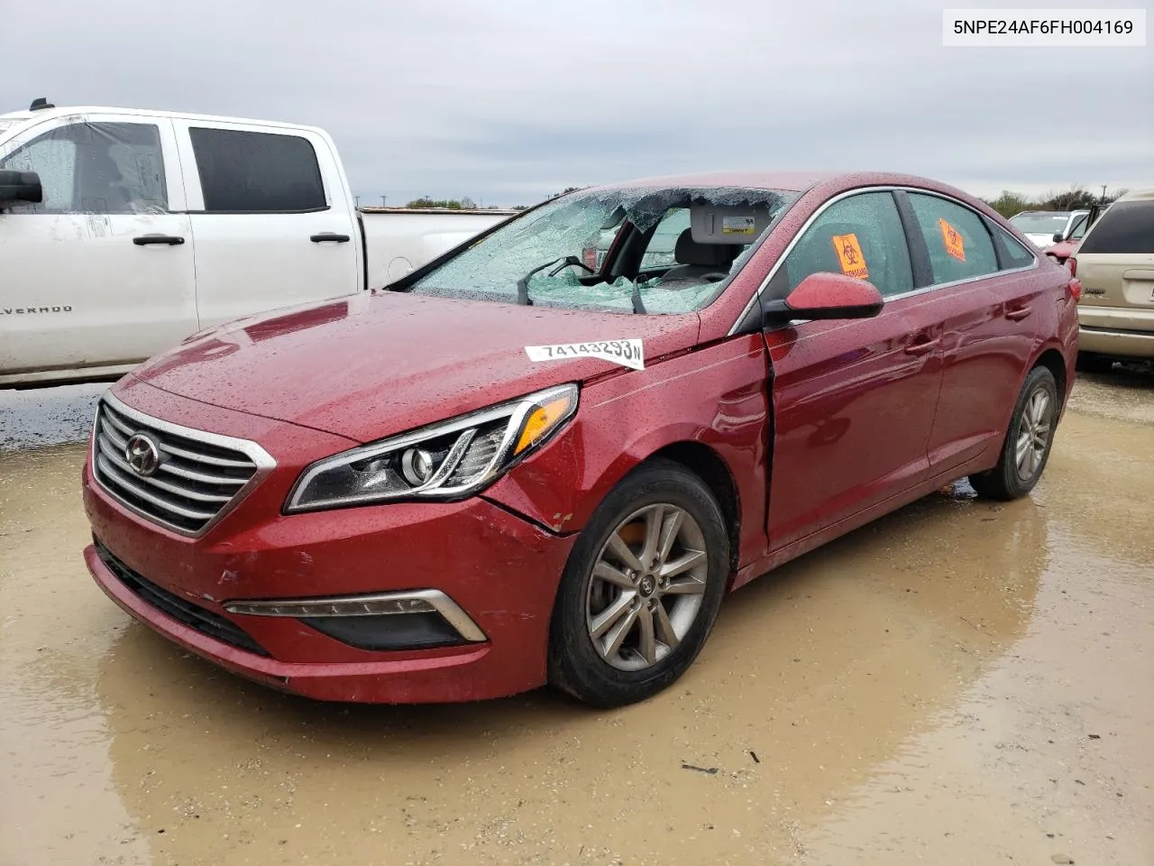 2015 Hyundai Sonata Se VIN: 5NPE24AF6FH004169 Lot: 66620374