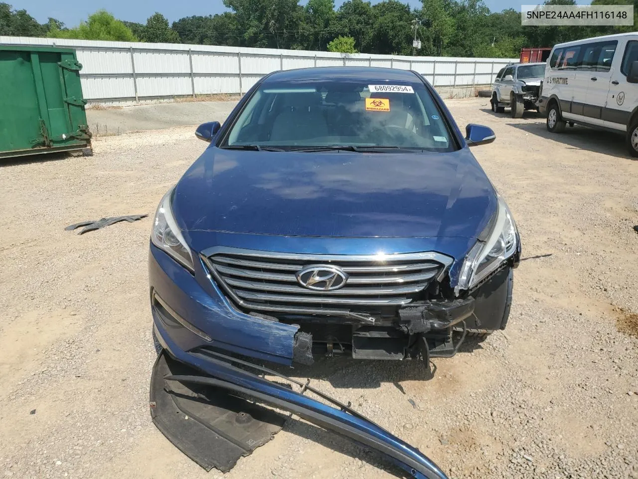 2015 Hyundai Sonata Eco VIN: 5NPE24AA4FH116148 Lot: 68092954