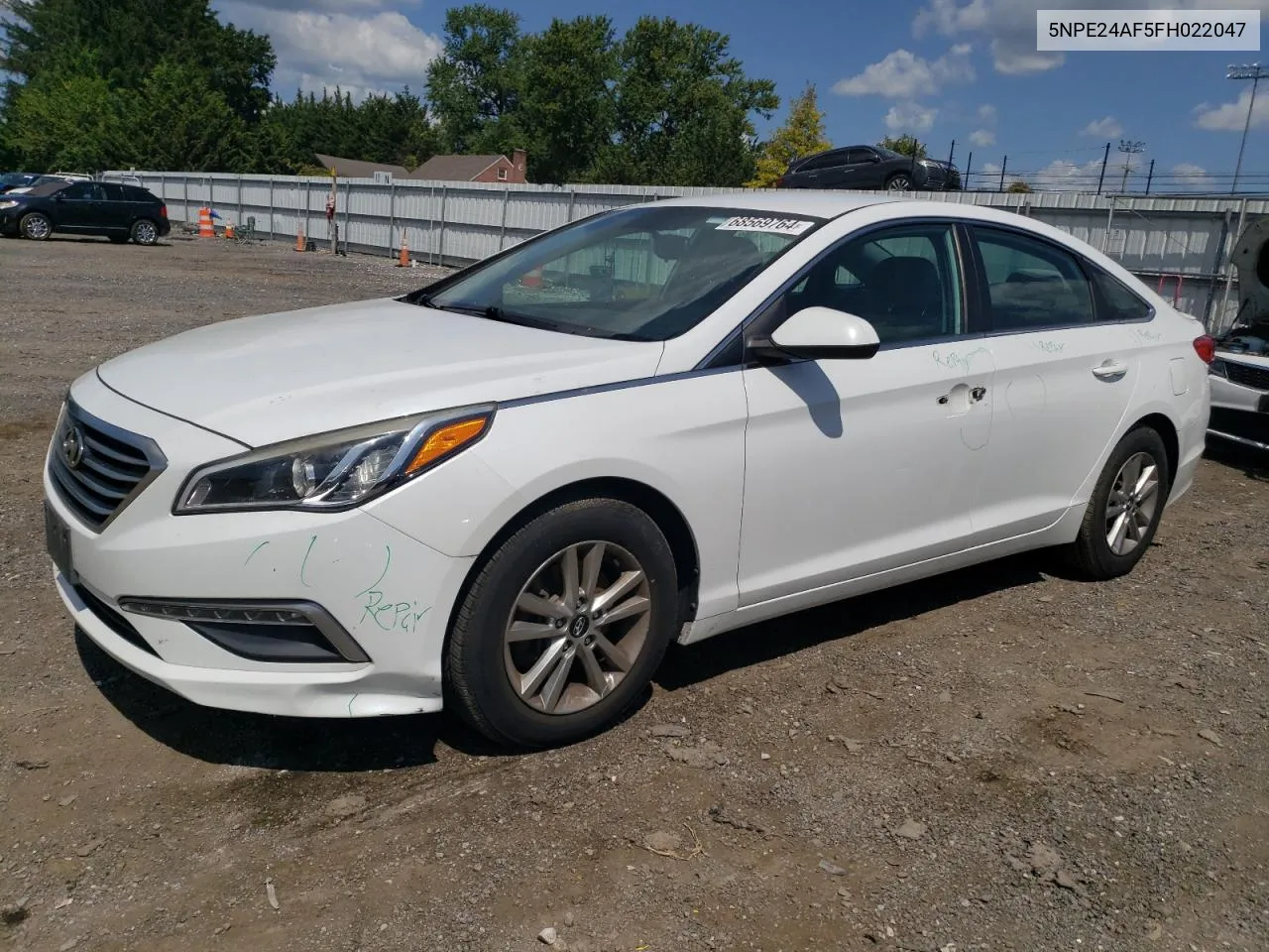 2015 Hyundai Sonata Se VIN: 5NPE24AF5FH022047 Lot: 68569764