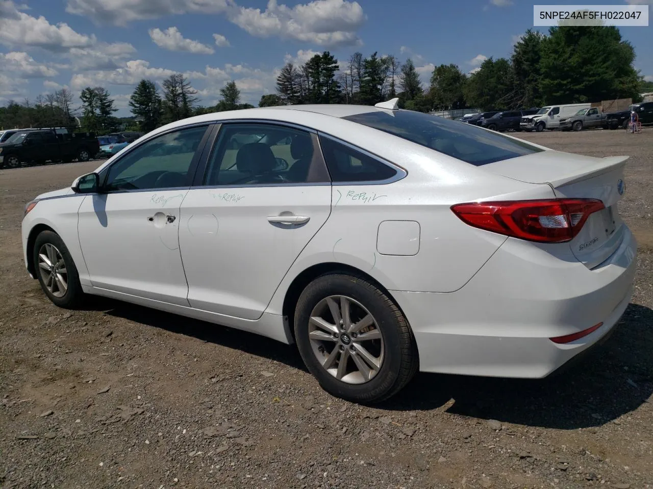 2015 Hyundai Sonata Se VIN: 5NPE24AF5FH022047 Lot: 68569764