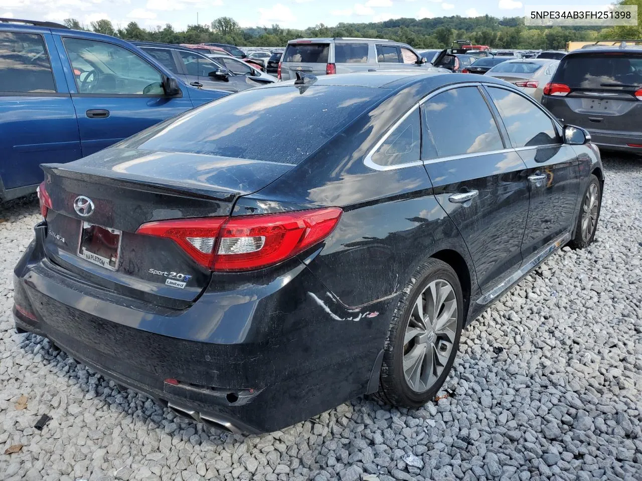 2015 Hyundai Sonata Sport VIN: 5NPE34AB3FH251398 Lot: 69120194