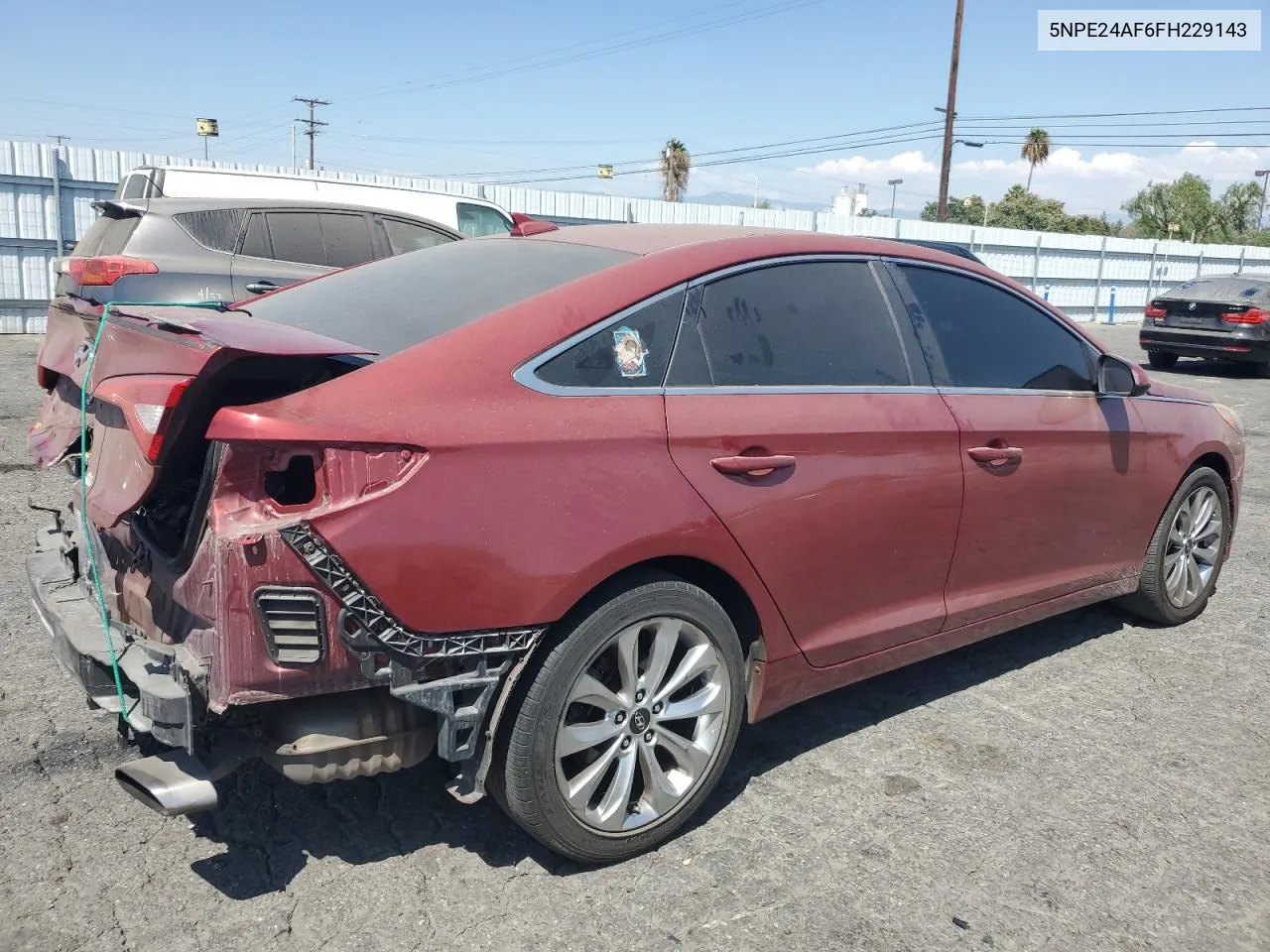 2015 Hyundai Sonata Se VIN: 5NPE24AF6FH229143 Lot: 70064244