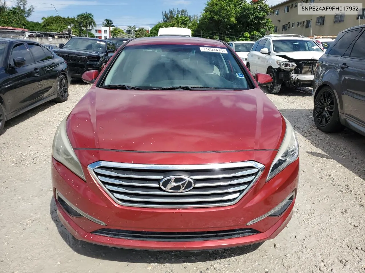 2015 Hyundai Sonata Se VIN: 5NPE24AF9FH017952 Lot: 71003874