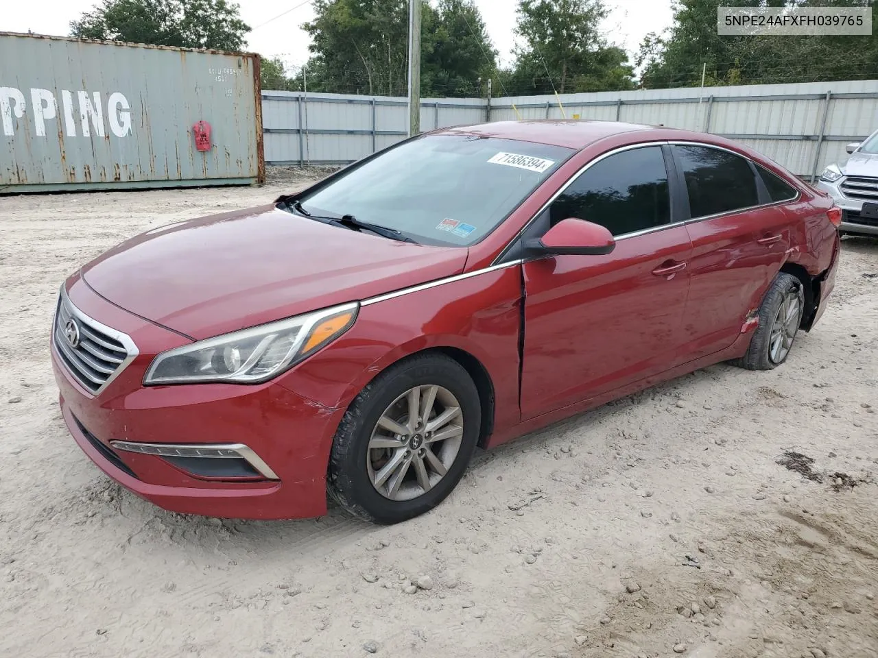 2015 Hyundai Sonata Se VIN: 5NPE24AFXFH039765 Lot: 71586394